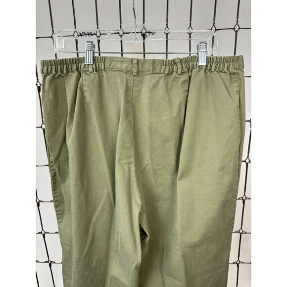 Rafaella Woman Olive Green Cotton/Spandex Pants 20W Elastic Waist - Picture 9 of 16